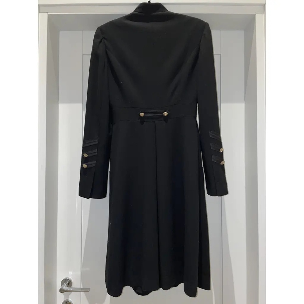Temperley London Black Military Coat with Silver Buttons - Picture 7 of 11